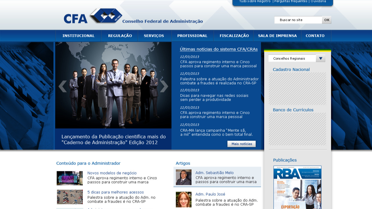 Novo site do CFA