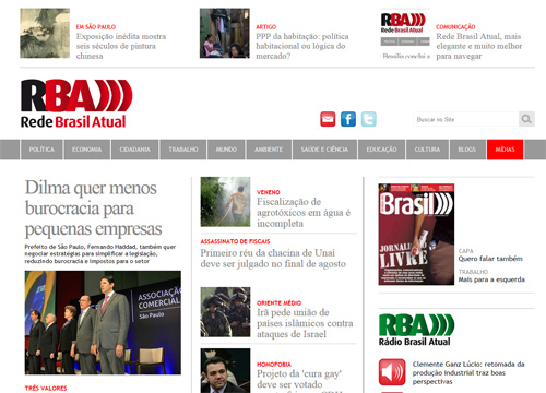 Novo portal da RBA
